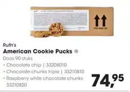 HANOS Ruth's American Cookie Pucks aanbieding