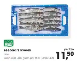 HANOS Kookbewust Zeebaars kweek aanbieding