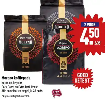 ALDI Moreno koffiepads aanbieding