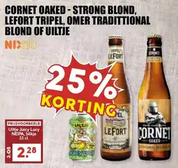 De Boerenschuur cornet oaked - strong blond, lefort tripel, omer traditional blond of uiltje aanbieding