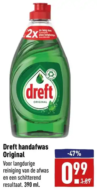 ALDI Dreft handafwas Original 390ml aanbieding