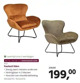 HANOS Kaja Fauteuil Eden aanbieding