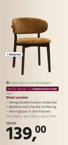 HANOS Kaja Stoel Loraine aanbieding