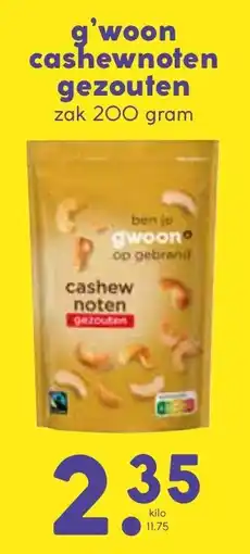 De Boerenschuur g'woon cashewnoten gezouten aanbieding