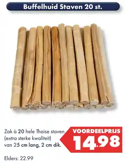 Huisdier Voordeelshop Buffelhuid Staven aanbieding