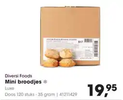 HANOS Diversi Foods Mini broodjes aanbieding