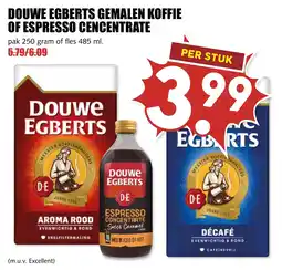 De Boerenschuur Douwe Egberts gemalen koffie of espresso concentrate aanbieding