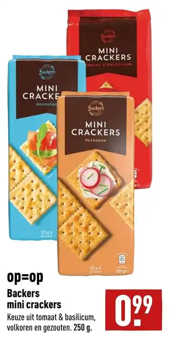 ALDI Backers mini crackers 250g aanbieding