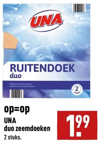 ALDI UNA duo zeemdoeken aanbieding