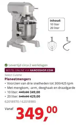 HANOS Select Cuisine Planetmengers aanbieding