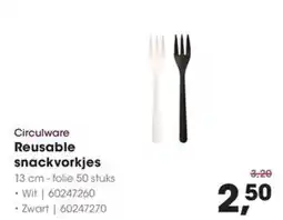 HANOS Circulware Reusable snackvorkjes aanbieding