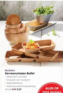 HANOS Bonbistro Serveerschalen Buffet aanbieding