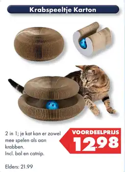 Huisdier Voordeelshop Krabspeeltje Karton aanbieding