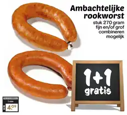 De Boerenschuur Ambachtelijke rookworst aanbieding
