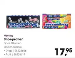 HANOS Mentos Snoeprollen aanbieding