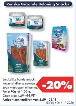 Huisdier Voordeelshop Renske Gezonde Beloning Snacks aanbieding