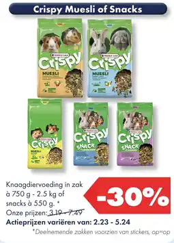 Huisdier Voordeelshop Versele-Laga Crispy Muesli of Snacks aanbieding