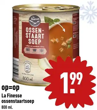 ALDI La Finesse ossenstaartsoep 800ml aanbieding