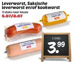 De Boerenschuur slagers leverworst, slagers kookworst of slagers saksische leverworst aanbieding