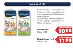 Huisdier Voordeelshop Biokat's 3in1 18 L aanbieding