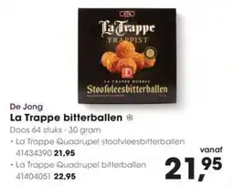 HANOS De Jong La Trappe bitterballen aanbieding