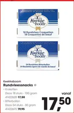 HANOS Kwekkeboom Rundvleessnacks aanbieding