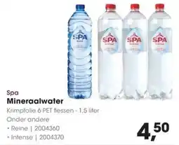 HANOS Spa mineraalwater aanbieding