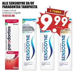 De Boerenschuur sensodyne en/of paradontax tandpasta aanbieding
