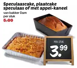 De Boerenschuur van bakker Dam speculaascake, plaatcake speculaas of met appel-kaneel aanbieding
