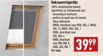 ALDI Dakraamrolgordijn aanbieding