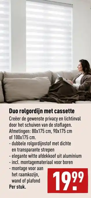 ALDI Duo rolgordijn met cassette aanbieding