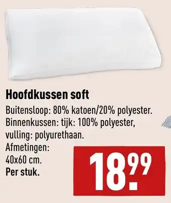 ALDI Hoofdkussen soft aanbieding