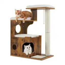 Zooplus Feandrea Krabpaal voor katten, 88 cm - bruin / wit aanbieding