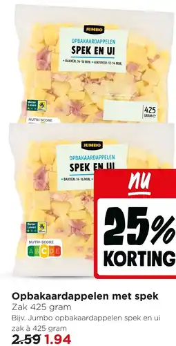 Jumbo Opbakaardappelen met spek aanbieding