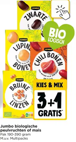 Jumbo Jumbo biologische peulvruchten of mais aanbieding