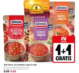 Jumbo Alle Unox of Conimex soep in zak aanbieding
