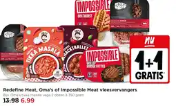 Jumbo Redefine Meat, Oma's of Impossible Meat vleesvervangers aanbieding