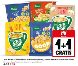 Jumbo Alle Knorr Cup-A-Soup of Good Noodles, Good Pasta of Good Potatoes aanbieding