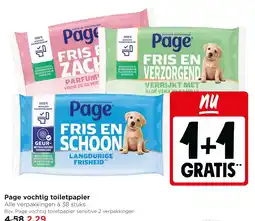 Jumbo Page vochtig toiletpapier aanbieding