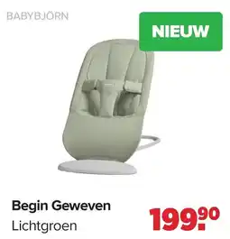 Baby-Dump Babybjörn Begin Geweven Lichtgroen aanbieding