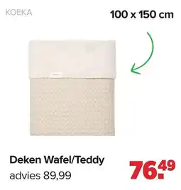 Baby-Dump KOEKA Deken Wafel/Teddy aanbieding