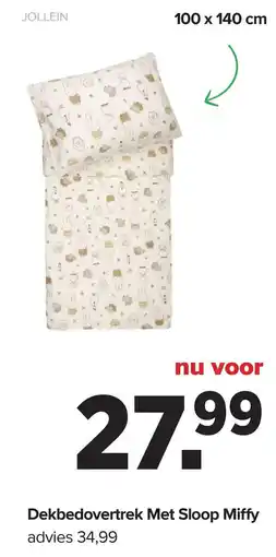 Baby-Dump JOLLEIN Dekbedovertrek Met Sloop Miffy aanbieding
