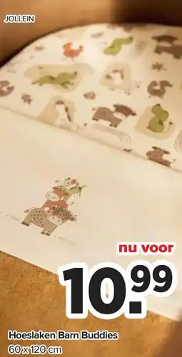 Baby-Dump JOLLEIN Hoeslaken Barn Buddies aanbieding