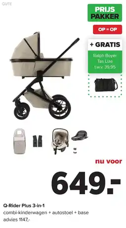 Baby-Dump Q-Rider Plus 3-in-1 aanbieding