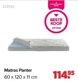 Baby-Dump ZZZOO Matras Panter aanbieding