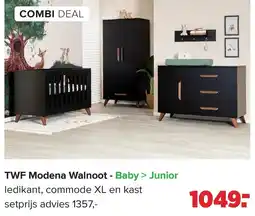 Baby-Dump TWF Modena Walnoot aanbieding