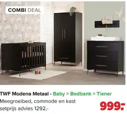Baby-Dump TWF Modena Metaal - Baby > Bedbank > Tiener aanbieding