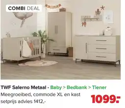 Baby-Dump TWF Salerno Metaal - Baby > Bedbank > Tiener aanbieding