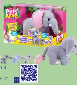 Bol.com Zuru Pets Alive Mommy Elephant & Baby Surprise aanbieding