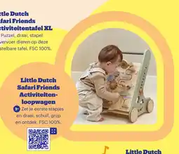 Bol.com Little Dutch Safari Friends Activiteitenloopwagen aanbieding